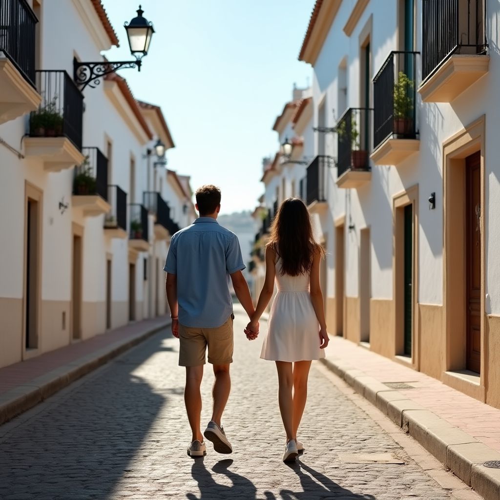 Paseo por un pueblo blanco