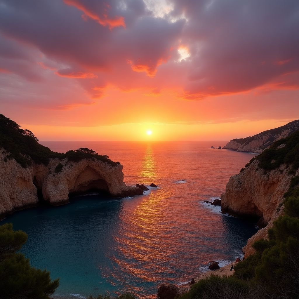 Atardecer en la Costa Brava